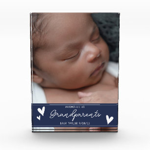 Großeltern propagierten neuen Baby Script Keepake Fotoblock