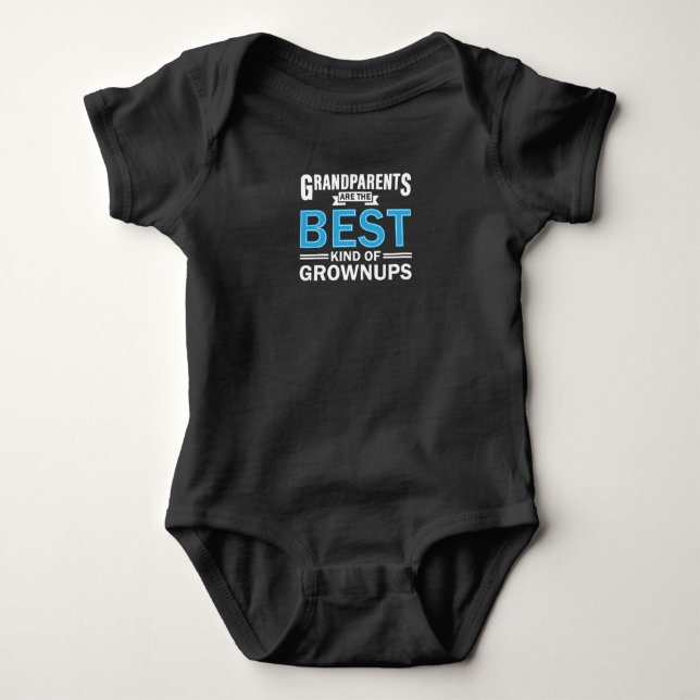 Großeltern sind die besten Arten von Erwachsenen Baby Strampler (Vorderseite)