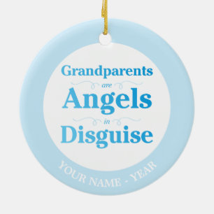 Großeltern sind Engel in Verkleidung Keramik Ornament
