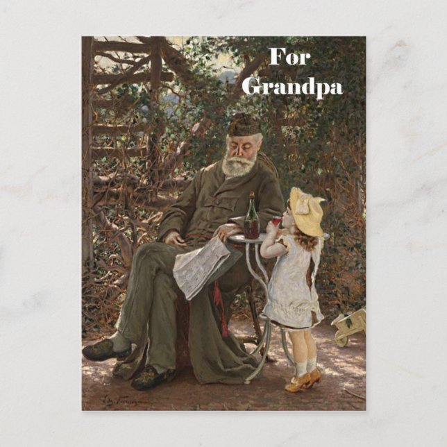Großeltern-Tag Großmutter-Anstrich Postkarte (Vorderseite)