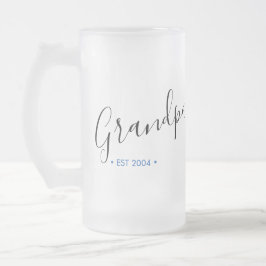 Großeltern Tag Großvater Grünes Jahr Mattglas Bierglas