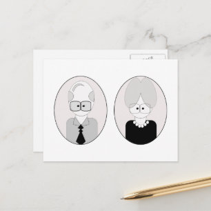 Großeltern Tag - Paar Postkarte