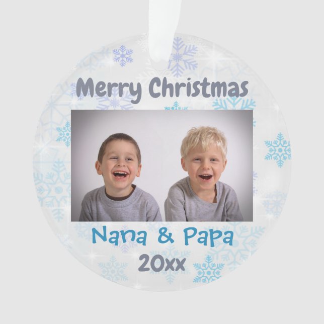 Großeltern Weihnachten 2024 Foto Ornament (Vorderseite)