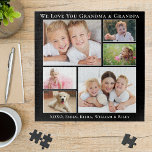 Großeltern Wir Liebe Sie Personalisiertes Foto Sch<br><div class="desc">Feiern Sie die besten Großeltern mit diesem maßgeschneiderten Foto-Collage schwarze Puzzle. Sie können mit sechs Fotos von Enkelkindern, Familienmitgliedern, Haustieren usw. personalisieren und den Ausdruck "I Liebe You" oder "We Liebe You" anpassen und wie sie "Oma & Opa", "Mama Mama & Pop Pop" usw. angesprochen werden. Sie können auch die...</div>