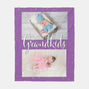 GroßelternGrandkids fertigten Fleece-Decke Fleecedecke