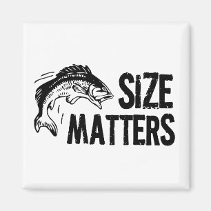Größen-Angelegenheiten! Lustiger Fischen-Entwurf Magnet