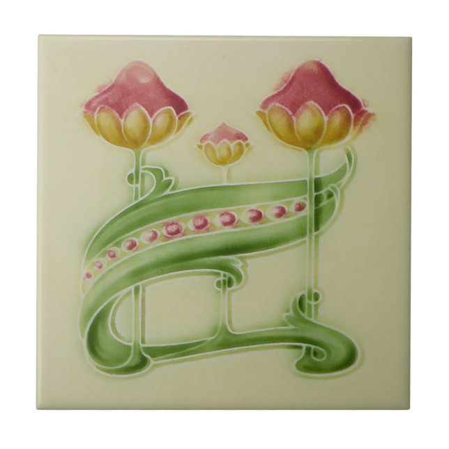 Größen Kunst Nouveau Vintage Entwurf Backsplash Fliese (Vorderseite)