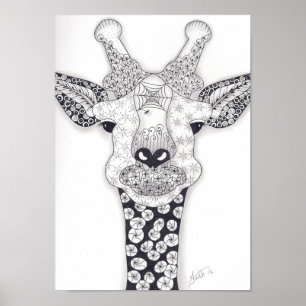 Größengleichgiraffe Poster