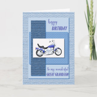 Großenkel, Motorrad Geburtstag Karte