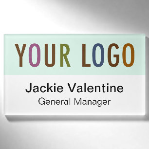 Großer Acryl-Magnet-Name-Badge Firmenlogo Namenschild