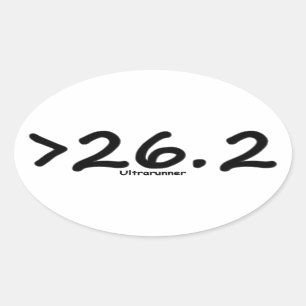 Größer als 26,2 (4) Aufkleber des Ultrarunner
