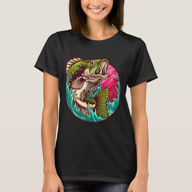 Großer Barschangeln T-Shirt (Vorderseite)