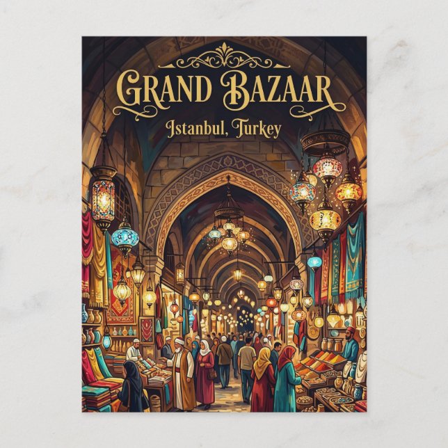 Großer Basar Türkei Postkarte (Vorderseite)