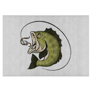 Großer Bass-Mund Schneidebrett