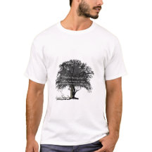Großer Baum Schwarze Kunst -Silhouette Naturillust