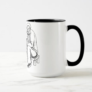 Großer Becher Schwarz Alt - Tasse