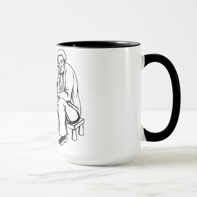 Großer Becher Schwarz Alt - Tasse (Rechts)