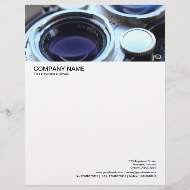 Großer Bildkopf - Vintage TLR-Kamera Briefbogen (Vorderseite)