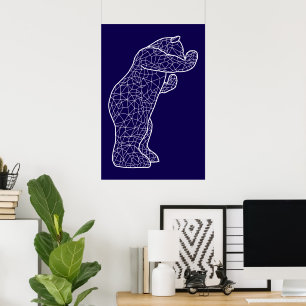 Großer Blaue Bär Poster