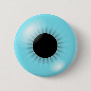 Großer blauer Augapfel Button