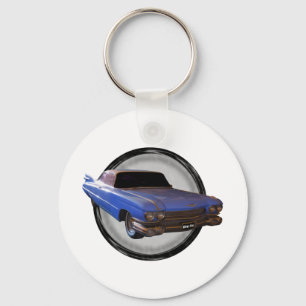 Großer blauer Heckflosse 1959 Cadillac Schlüsselanhänger