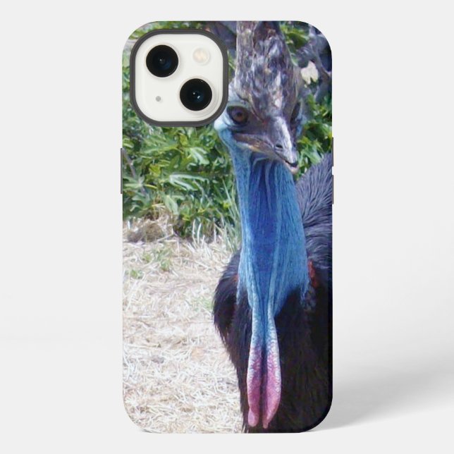Großer blauer Kasuar-Vogel, iPhone 13 Hülle  (Rückseite)
