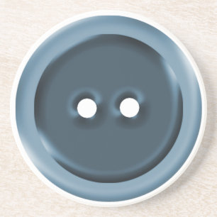 Großer blauer Knopf Untersetzer