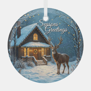 Großer Bock besucht Weihnachten - Benutzerdefinier Ornament Aus Glas