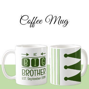 Großer Bruder Anfangsbuchstaben gegr. Monat Jahr g Kaffeetasse
