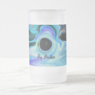 GROSSER BRUDER-   BIER-TASSE!! AUS DEM KASTEN MATTGLAS BIERGLAS