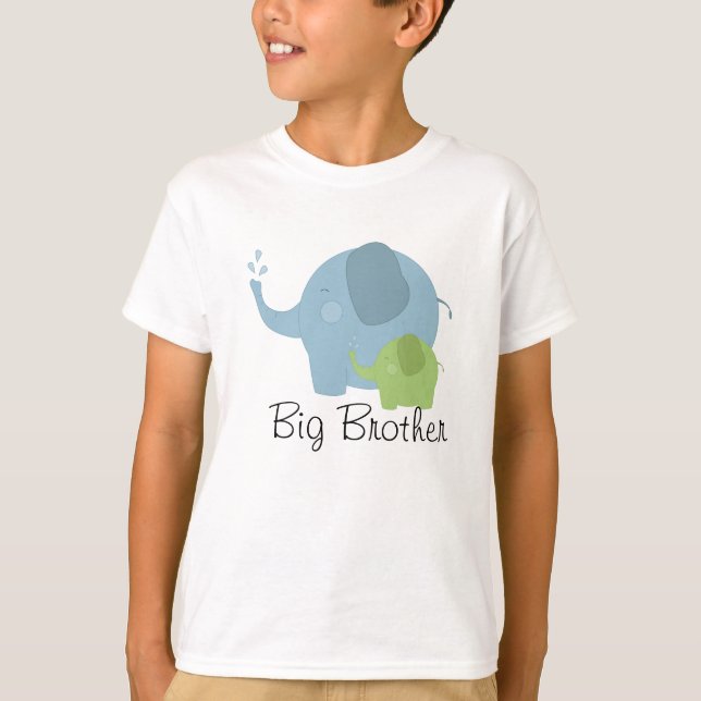 Großer Bruder-blaues und grünes T-Shirt (Vorderseite)