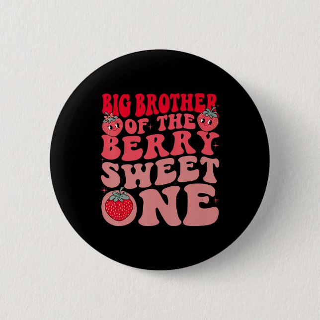 Großer Bruder der beeren süßen Erdbeere Button (Vorderseite)