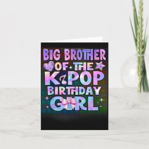 Großer Bruder der K-Pop-Birthday-Girls Korean Karte