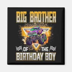Großer Bruder des Geburtstagsjungen-Monstertruck-G Magnet