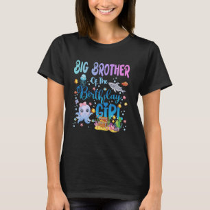 Großer Bruder des Geburtstagsmädchens Meer Fisch O T-Shirt