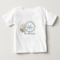 Großer-Bruder-Häschen-Shirt Personalisiert Blau Fl