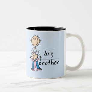 Großer Bruder mit Baby-Schwester T-Shirts und Gesc Zweifarbige Tasse