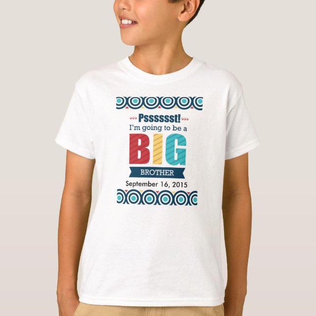 Großer Bruder/neuer Baby-Mitteilungs-T - Shirt (Vorderseite)