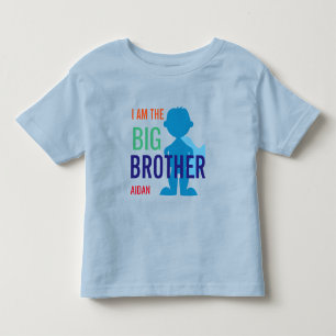 Großer Bruder Personalisierte Superheld-Silhouette Kleinkind T-shirt