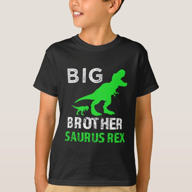 Großer Bruder Saurus Rex Shirt-lustiger Dino-T - T-Shirt (Vorderseite)