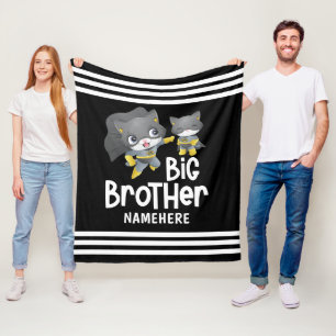 Großer Bruder Superheld Katzen Illustration Benutz Fleecedecke
