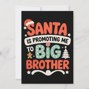 Großer Bruder Weihnachtsmann Hut Weihnachten Ankün Einladung