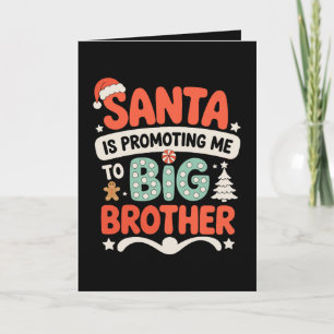 Großer Bruder Weihnachtsmann Hut Weihnachten Ankün Karte