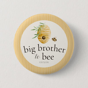 Großer Bruder wird zur Biene Baby Shower Familie  Button
