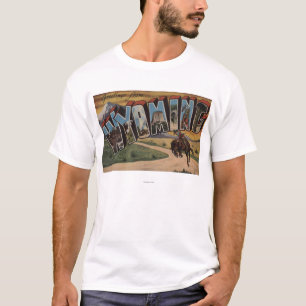 Großer Buchstabe ScenesWyoming Wyomings (Cowboy) T-Shirt