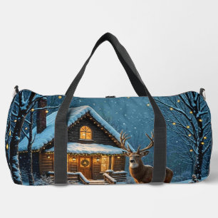 Großer Bucks schneereicher Weihnachtsbesuch Duffle Bag