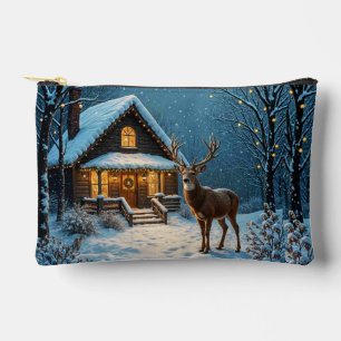 Großer Bucks schneereicher Weihnachtsbesuch Zubehörtasche