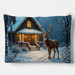 Großer Bucks Weihnachtsbesuch im Schnee Zubehörtasche