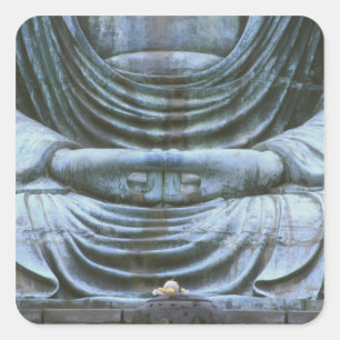 Großer Buddha Detail, Kotokuji Tempel, Kamakura, 2 Quadratischer Aufkleber