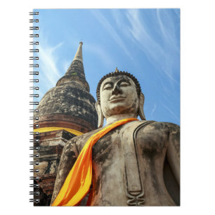 Großer Buddha in Ayutthaya, Thailand Notizblock
